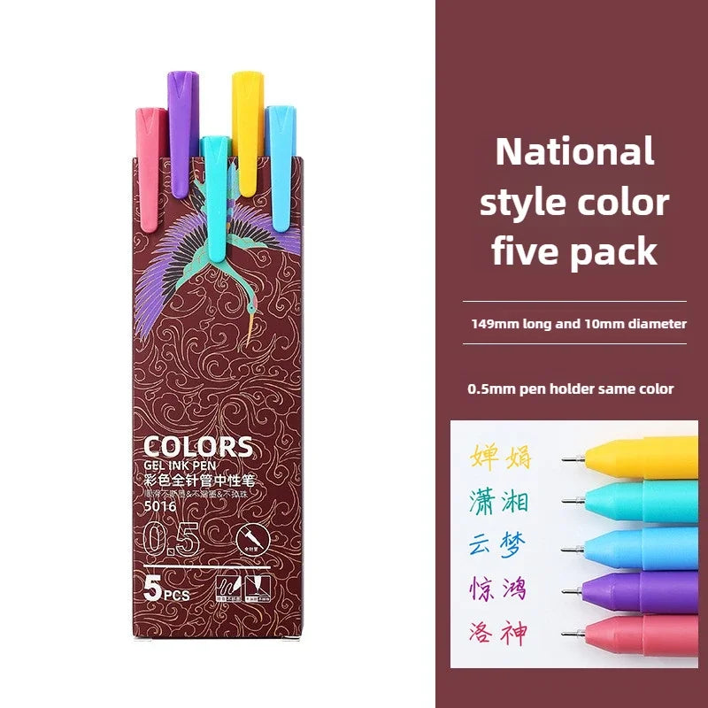 Morandi & Macaron Color Gel Pens (30/5 Colors) - 0.5mm Refill, Smooth Writing Durable Pens for School Stationery