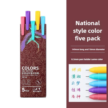 Morandi & Macaron Color Gel Pens (30/5 Colors) - 0.5mm Refill, Smooth Writing Durable Pens for School Stationery