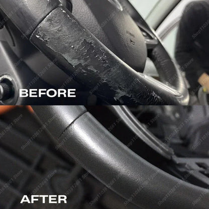 Car Interior Plastic Repair Care Kit, Scratch Repair Paste, Refresh Faded Aged Trim, Polish Brighten with Long-Term Protection