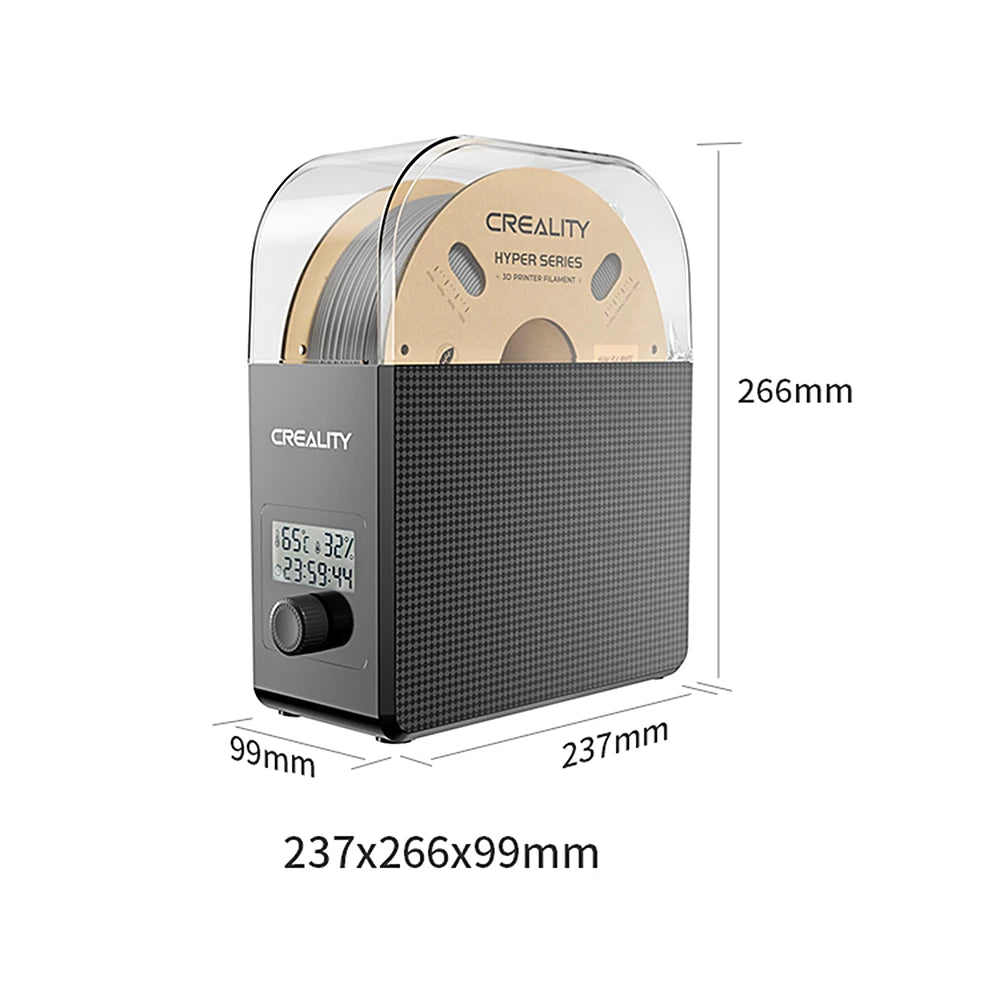 Creality Filament Dryer Box 2.0 360° Hot-air Heating 1.75mm / 2.85mm Filaments Support 24 Hours Timer Real-time Humidity