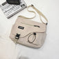 Japanese Simple Messenger Bag Student Nylon Waterproof Canvas Handbag Shoulder Crossbody Bags for Women Men Satchels Bolsas