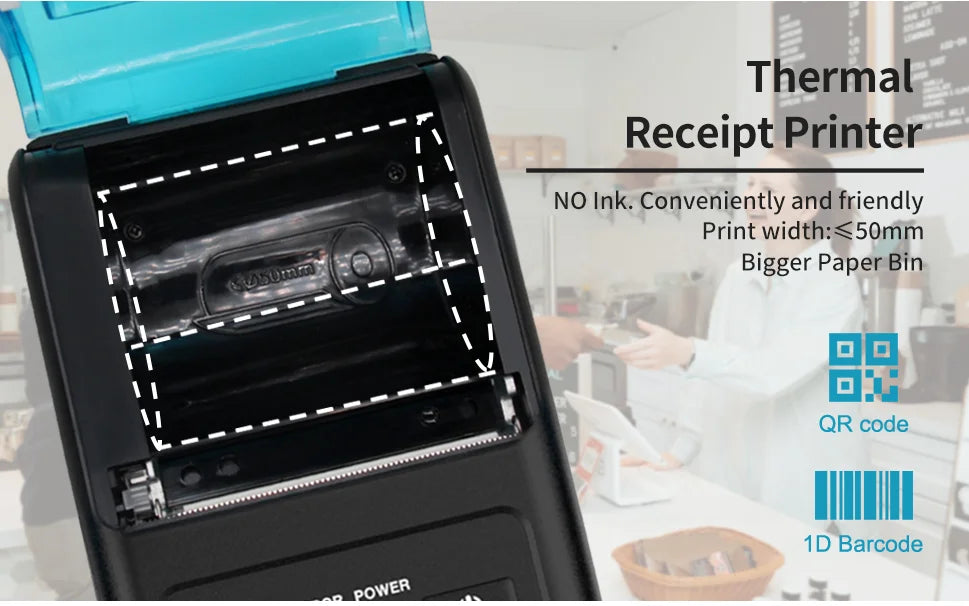 Milestone Portable Mini Wireless Thermal Printer Bluetooth Android Receipt Printing 58mm Office  Android Receipt Printer Epson p