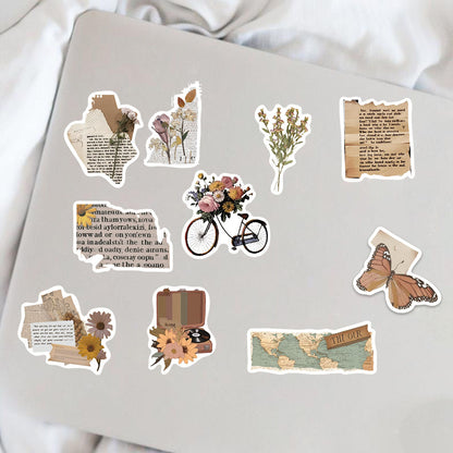10/25/50pcs Aesthetic Vintage Diary Graffiti Stickers for DIY Scrapbooking Suitcase Water Bottle Phone Guitar Laptop