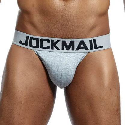 JOCKMAIL Men LowRise Anga Hombre Sexy Underwear Briefs Gay Penis Pouch Wonderjock Bikini Underwear Man Jockstrap Thong Lingerie