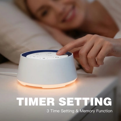 Portable Baby White Noise Machine with Night Light Soothing Sounds Timer Rechargeable Sleep Helper for Kids Adults Easter Gifts