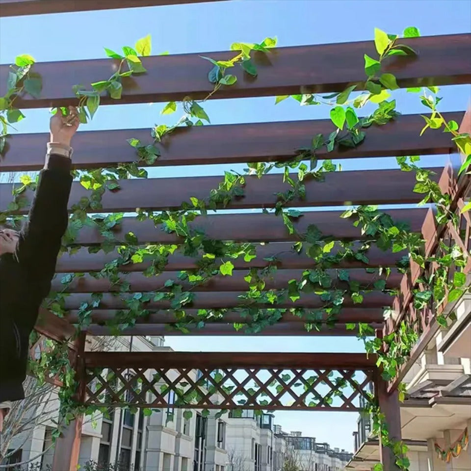 4/10M Artificial Plant Green Ivy Leaf Garland Fake Plant Creeper Hanging Vine Outdoor DIY Garden Wall Wedding Party Home Decor