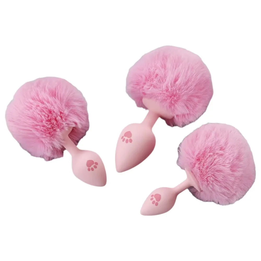 Cat Paw Anal Plug Adult Couple Games Butt Plug Erotic Product Penetration Anal Toy with Hairball Fox Tail Sex Toys for Men Women