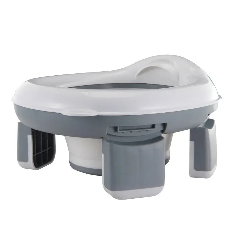 New 3-in-1 Travel Potty Portable Kids Potty Folding Safe Silicone Baby Potty Training Seat  Family Outdoor Kids Toilet Seat