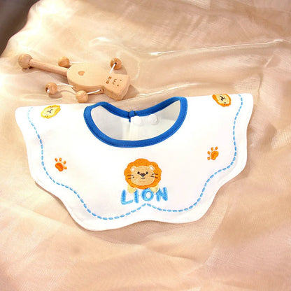 Cute Embroidery Cotton Baby Bibs Autumn New Infant Bib Newborn Burp Cloths for Kids Boy Girl Spring Soft Feeding Saliva Towel