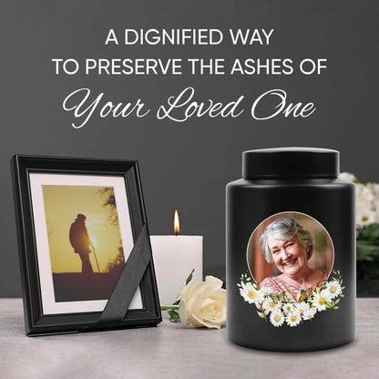 Personalized Pet Ash Urn with Photo Upload Ordinary Portrait Engraving Stainless Steel Cat Dog Memorial Ash Jar Customizable Eng