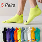 5/10/20/30 Pairs Men Ankle Socks Fashionable Letter Sports Style Odor Proof Sweat Absorbing Breathable Invisible Running Socks