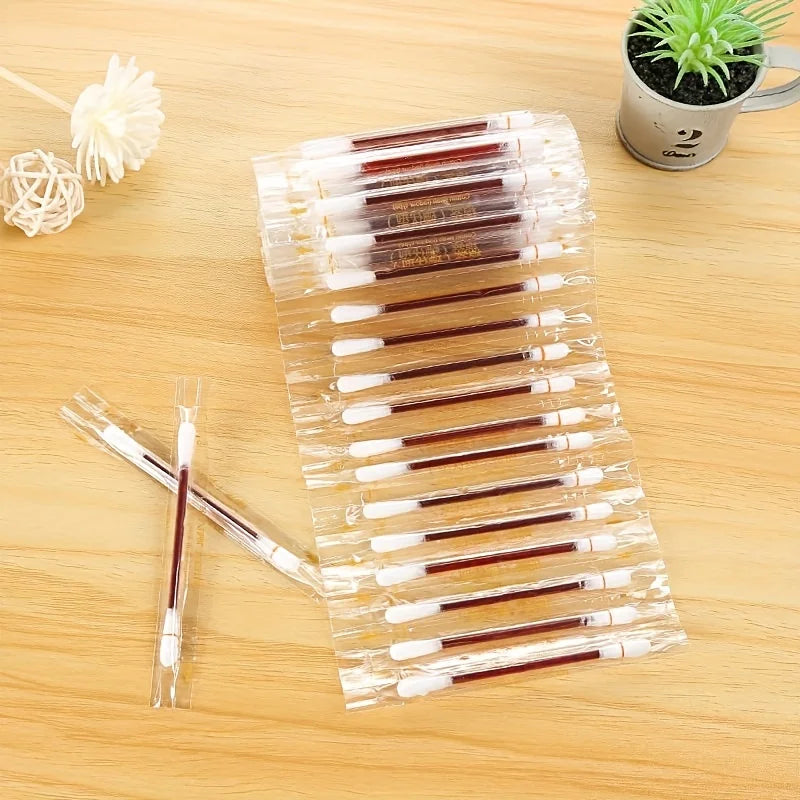 50/100pcs Emergency First Aid Clean Wounds Supplies  Disposable Medical Alcohol Sticks Disinfection Iodine Cotton Swabs