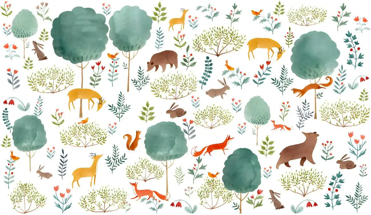 custom Animal floral American wallpaper for children's room Nordic boys and girls bedroom warm Milu deer wall paper wall cloth
