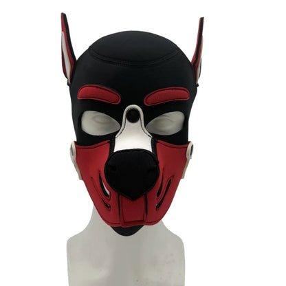 Sexy Charm Adult Rave Lingerie with Fetish Dog Hood Chest Harness Single Glove Arm Binder for Couple BDSM Body Bondage Clothing