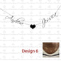 Personalized Two Name Necklaces With Heart Stainless Steel Custom Letter Couple Necklace Choker  Stainless Steel Wedding Gift