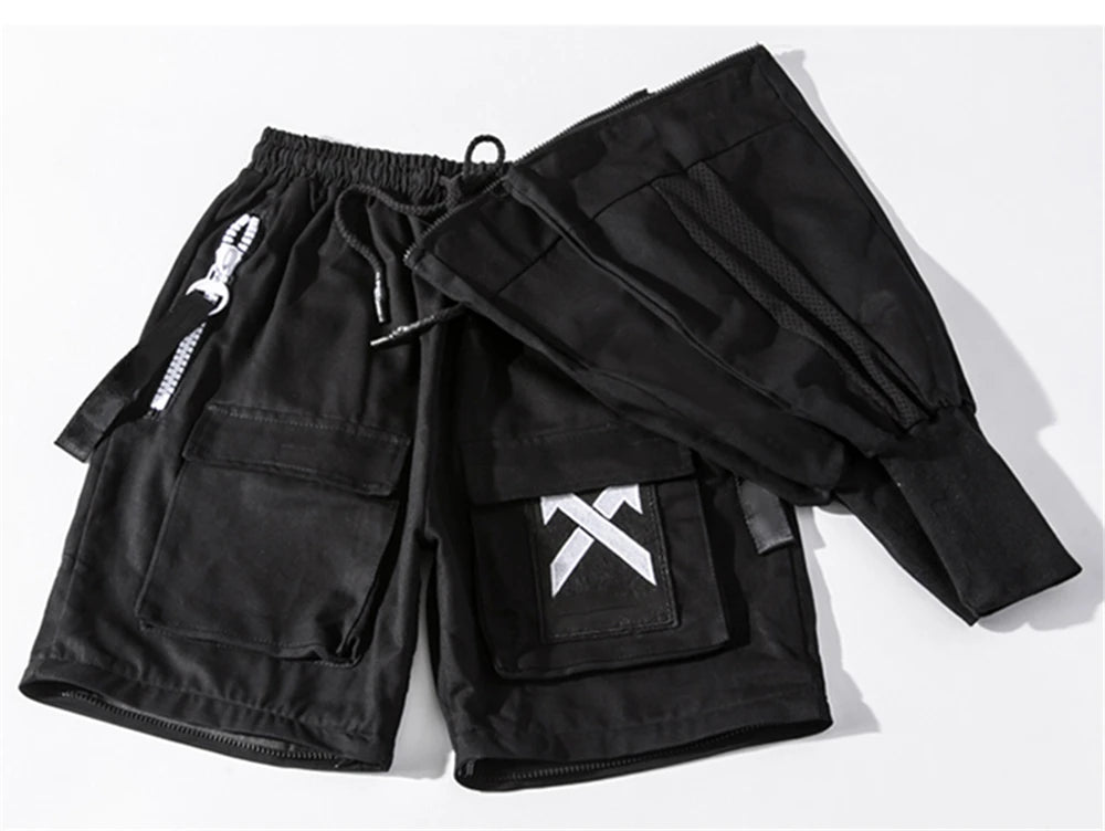 11 BYBB'S DARK Tactical Functional Cargo Pants Men Multi-Pocket Joggers Trousers 2023 Detachable Hip Hop Streetwear Pant Black