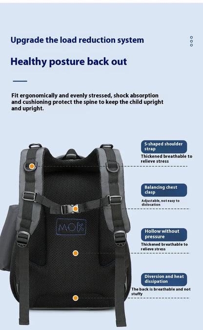 Boys Black Football Backpacks Hard Shell Orthopedic Middle School Student Book Bags USB Charge Multifunctional Bagpack