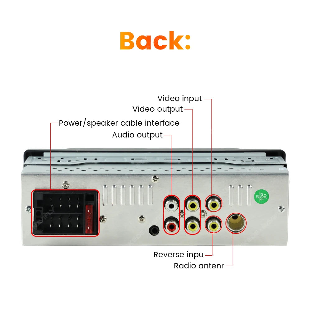 MEKEDE 6.86 Inch 1Din Carplay Android Auto Car Radio Multimedia Video MP5 Player With BT FM Stereo USB Type-C Plug Autoradio