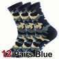 3/12 Pairs Men Camouflage Mid Tube Socks Fashionable Street Style Odor Proof Sweat Absorbing Breathable All Season Casual Socks