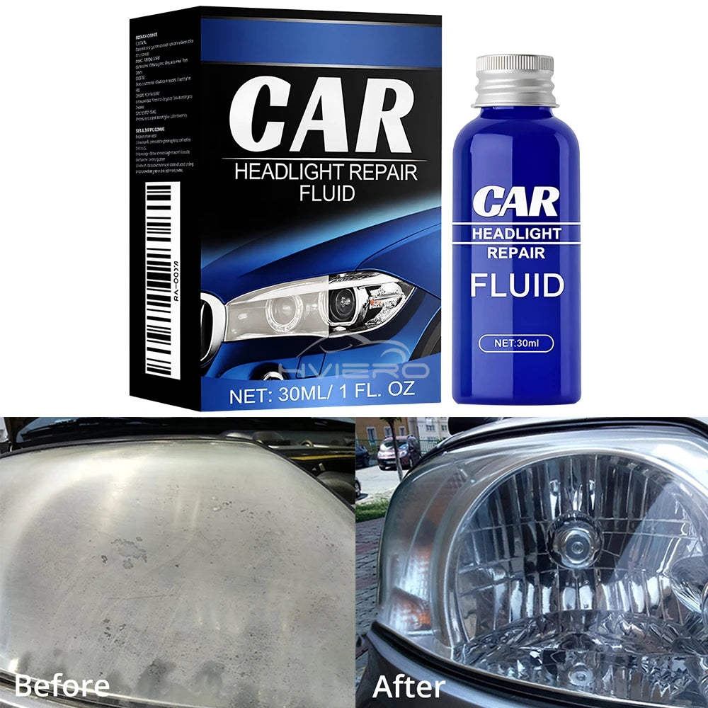 Car Headlight Scratch Repair fog Remover 10/30/50ml Light Cleaner Automotive Restoration Kit Polishing Cleaning Maintenance tool