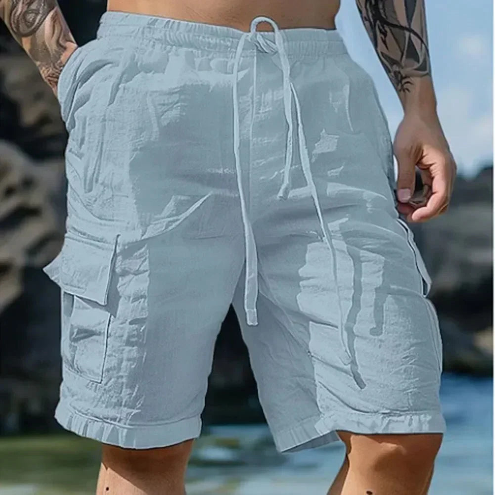 Men Loose Cargo Shorts With Pockets Fashion Beach Streetwear Sports Casual Shorts Running Short Pants
