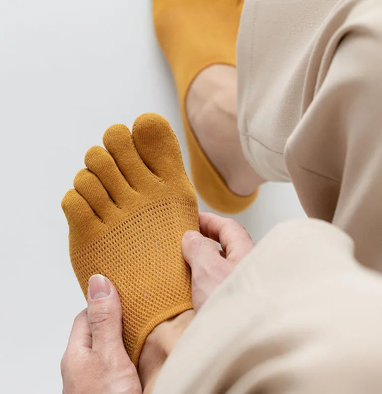 3 Pairs/lot Men's Socks Breathable Sweat Novelty Toe Socks Fashion Casual Breathable Finger Boat Sock High Quality Sox for Male
