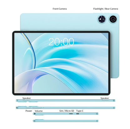 Teclast Tablet P50 Set Android 15 11" T606 8-Core Max 12GB RAM 128GB ROM P50 Case/Keyboard/Mouse/Stylus/Headphone/Stand