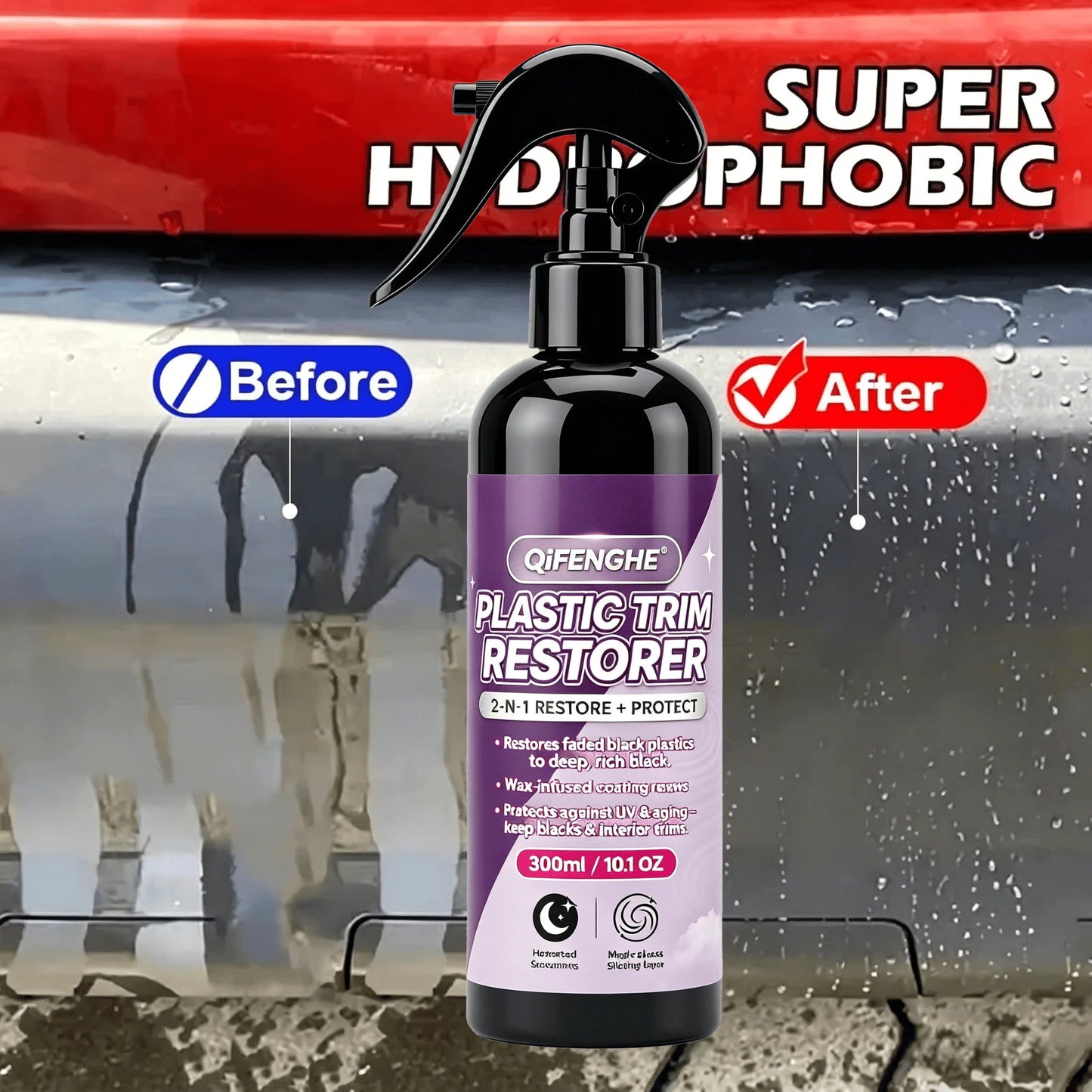 Plastic Restorer Back To Black Gloss Car Cleaning Products Auto Polish Coating Car Detailing Renovator Shiny And Darker！