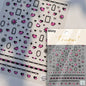 5D Cute Rabbit Love Heart Peach Blossom Flower Yellow Nail Art Stickers Bowknot DIY Self Adhesive Rhinestone Manicure Decals
