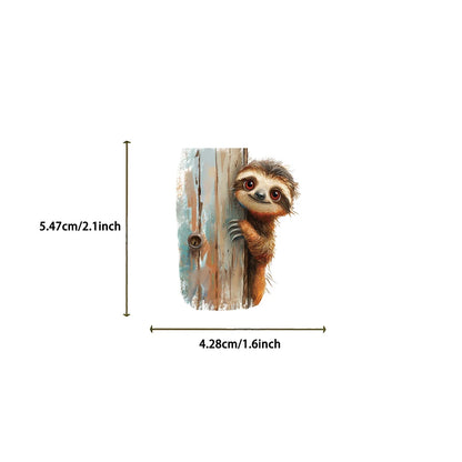 10/30/50pcs Outside The Door Peeping at Animal Stickers Funny Cartoon Sticker Scrapbook Phone Laptop Cute Decals Decoration Toy