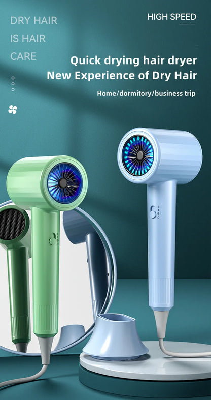 2300W Hair Salon Hair Dryer High Power Strong Wind Speed Dry Blue Light Ion Silent Home Hairdresser Special New Product