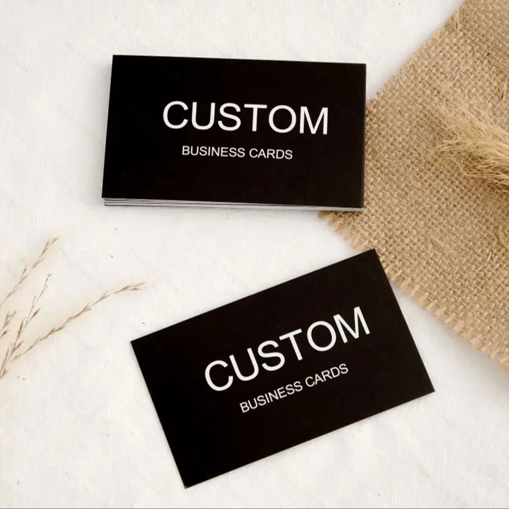200/500/1000pcs Customizable Cards, Personalized Business Cards with Acrylic Storage Box, Matte Film Thank You Invitations