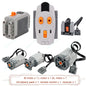 MOC Power Functions M/L/XL Motor Battery Box IR Remote Receiver for RC Car Robot Model Building Blocks Technical Modified Parts