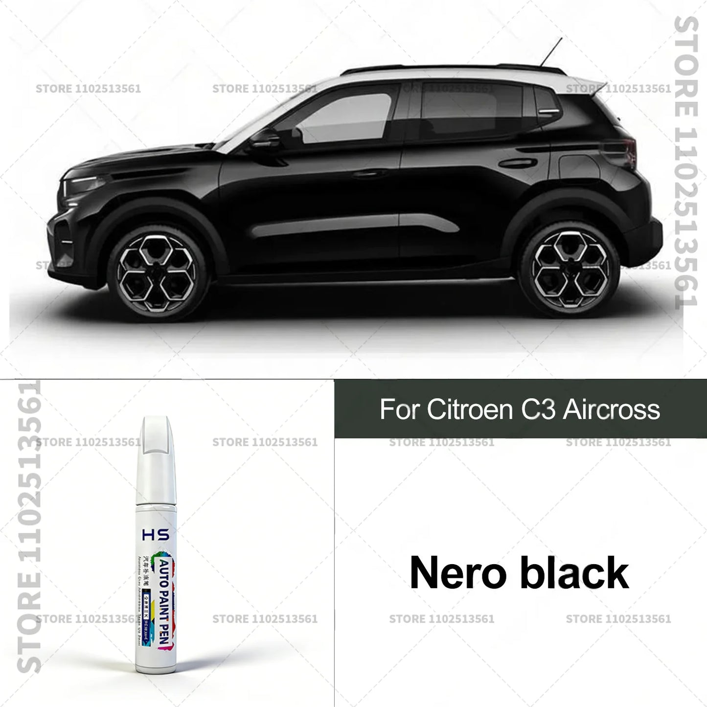 Touch Up Paint Pen Quick Repair Car Scratch Chip Paint Brush Cosmo blue black Montana green Ploar white For Citroen C3 Aircross