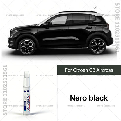 Touch Up Paint Pen Quick Repair Car Scratch Chip Paint Brush Cosmo blue black Montana green Ploar white For Citroen C3 Aircross