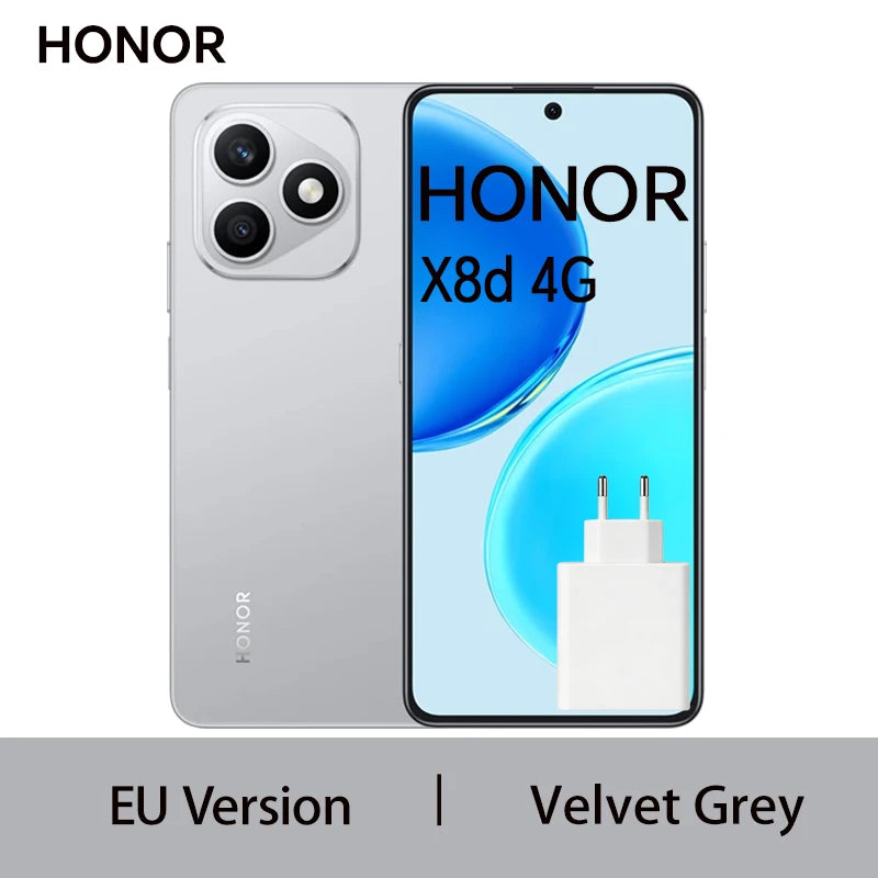 HONOR X8d EU version smartphoneSnapdragon 6s 4G Gen 2  6.77" AMOLED 7000mAh battery 45W super fast charging 108MP high-definition main camera IP65