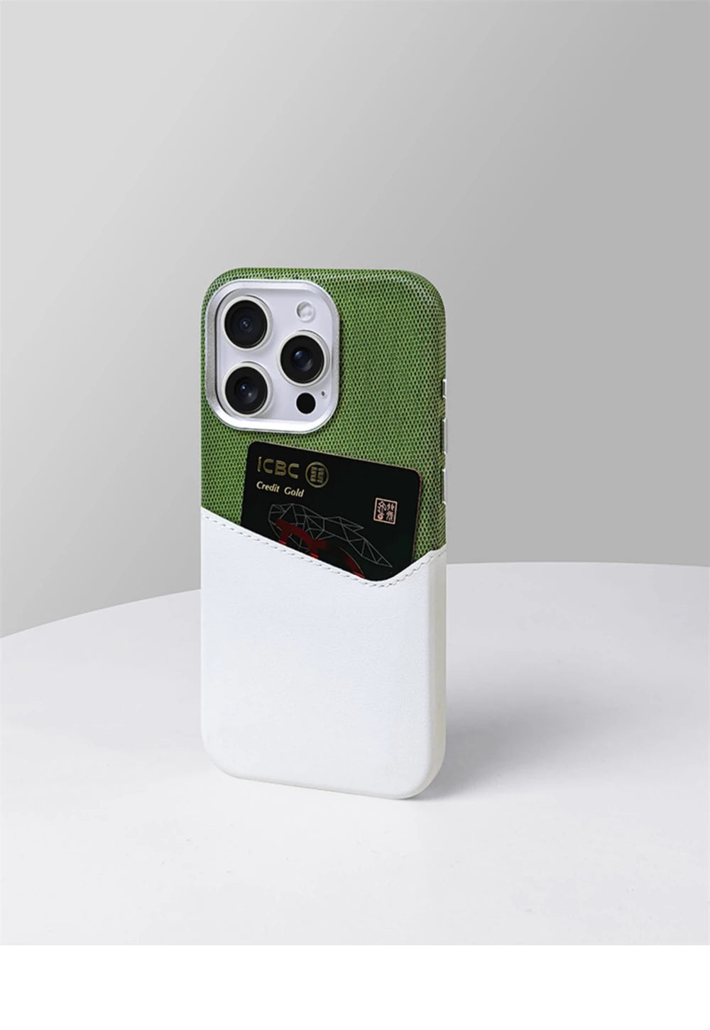 Card Holder MagSafe Leather Case For iPhone 17 Pro Max 16 15 14 Plus 13 12 Pocket Wireless Charging Alloy Lens Hit Color Cover