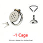 Urethral Inverted Negative Male Chastity Lock Flat Cock Cage with Metal Urethral Catheter for Couple Men Penis Ring Bondage BDSM