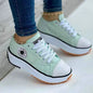 Shoes for Women Classic White Canvas Sneakers Fashion Platform Women Casual shoes High Quality Lace-Up Feamle Tennis Shoes 35-43