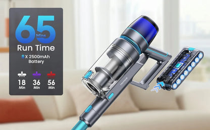 Homore NH007 650W/75KPA Powerful Cordless Vacuum Cleaner with LED Ambient Light, Smart Suction and Self-Standing Design