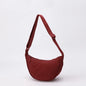 Nylon fabric zipper crossbody bag for men and women, crescent-shaped dumpling bag under the armpits, large capacity