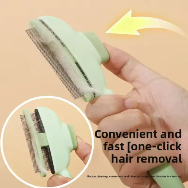 Self-Cleaning One-Button Dog Comb Pet Hair Remover Cat Brush Massage Grooming Combs for Dogs And Pets