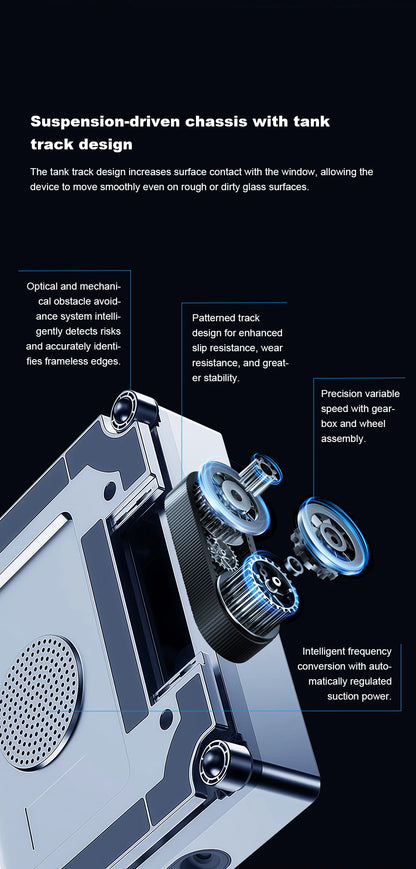 Robot Window Cleaner Liectroux S11,9000Pa Strong Suction, 4-Way Water Spray, Floating Scraping Tech, Smart Memory,APP Control