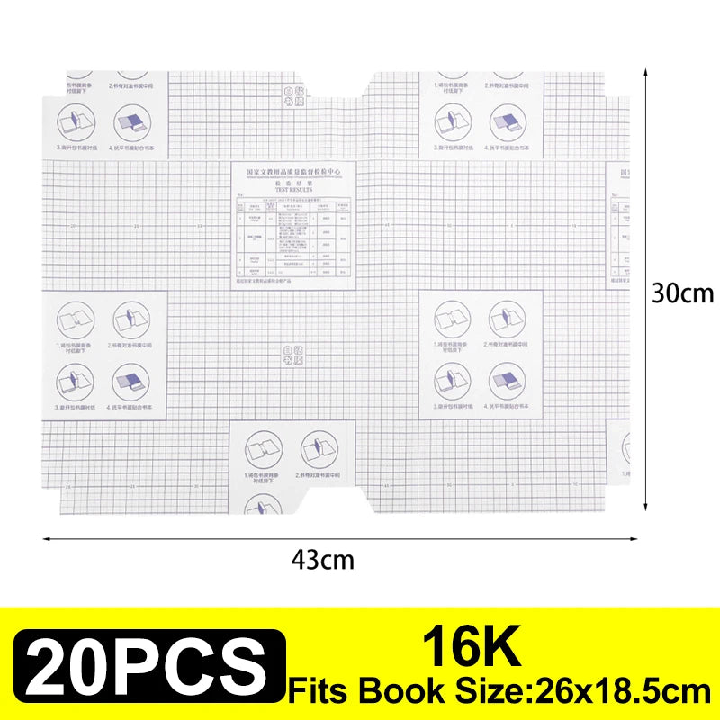 10-30Pcs A4/16K/22K Matte Clear Self-adhesive Book Cover Wrap Waterproof Textbook Skin Sleeve Students Book Wrapping Supplies