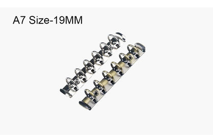Metal Spiral Rings Binder Clip With 2 Pairs of Screw For Diary Notebook Planner A7 Binder Clip File Folder
