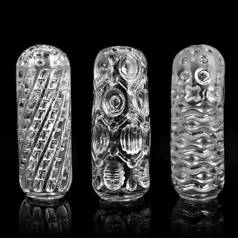 Masturbation Cup For Men Simulated Soft Vagina Transparent Adult Endurance Exercise Adult Vacuum Aircraft Pocket Cup Male SexToy