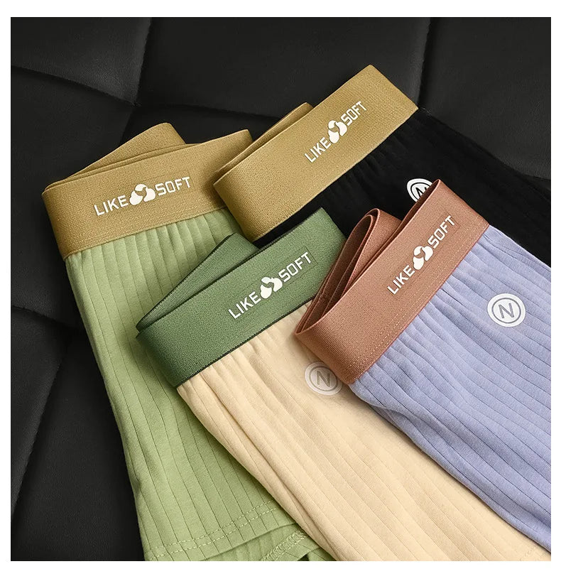 5 Pcs Men's Striped Funny Boxer Shorts Underwear Sexy Underpants Man Male Homme U Convex Shorts Lingerie Boxershorts  Panties