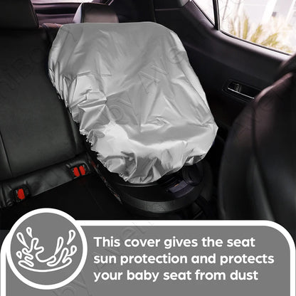 Baby Car Seat Sun Shade Cover, Infant Car Seat Heat Protector Keeps Your Toddler Baby Seat Cool, Blocks Out Heat & Sun UV Co