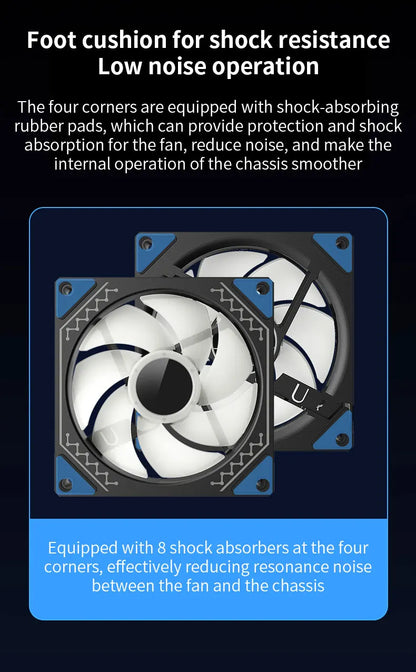 TEUCER Prism12025 PC Case Fan 120mm 5V 3Pin ARGB Cyclic Mirror Light Effect PWM 800 to 2000RPM Cooling Fan 3 Piece Set