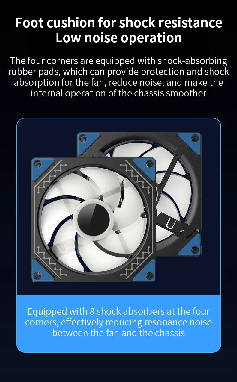 TEUCER Prism12025 PC Case Fan 120mm 5V 3Pin ARGB Cyclic Mirror Light Effect PWM 800 to 2000RPM Cooling Fan 3 Piece Set